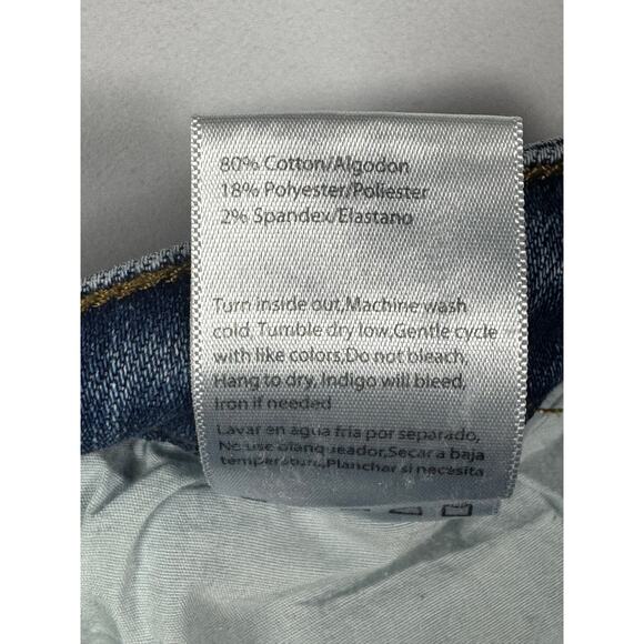 Risen Women's Distressed Straight Crop Blue Stretch Denim Jeans - Sz 1XL (35x28) - Picture 6 of 6